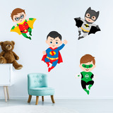 Stickers pour enfants: Kit Superheroes volants 4