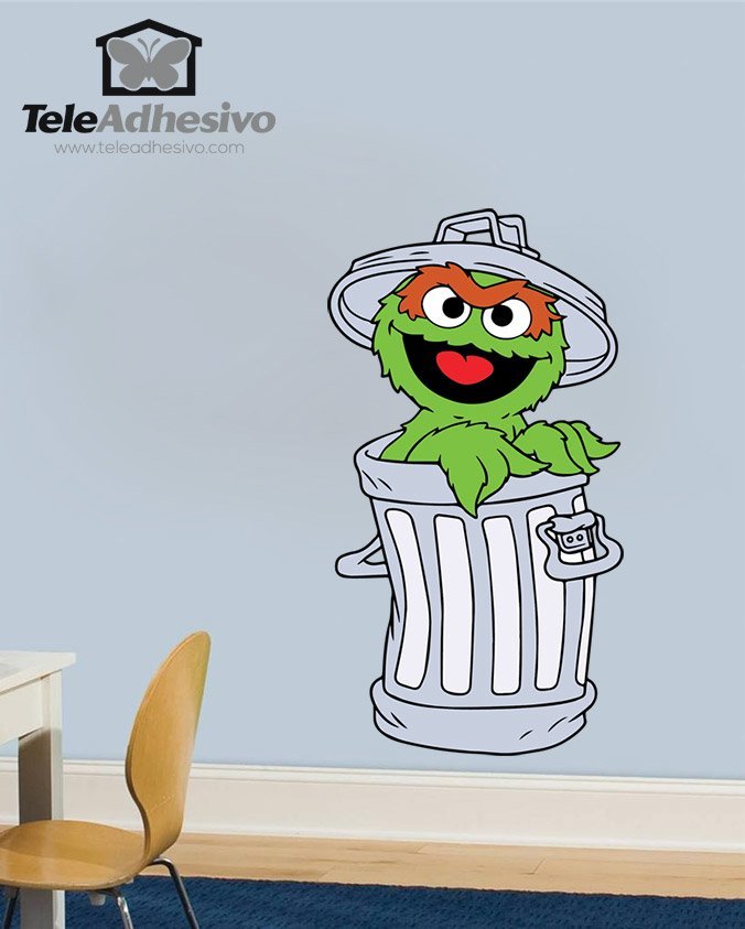 Stickers pour enfants: Oscar à la poubelle