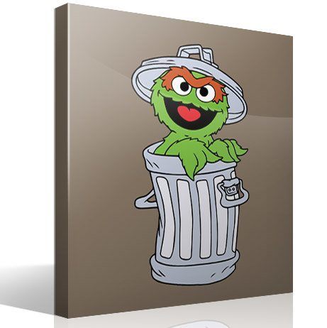 Stickers pour enfants: Oscar à la poubelle