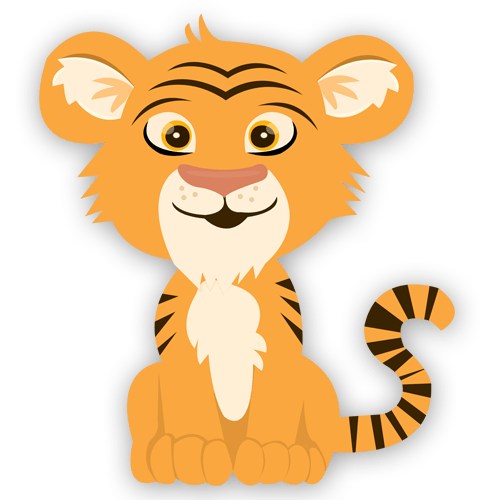Stickers pour enfants: Tigre Aladdín
