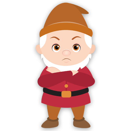 Stickers pour enfants: Nain Grincheux