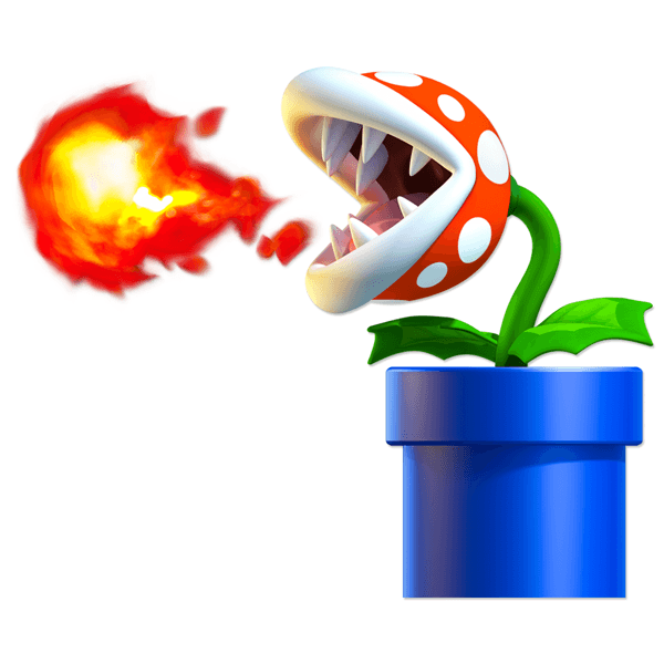 Stickers pour enfants: Usine de Piranha crache du feu