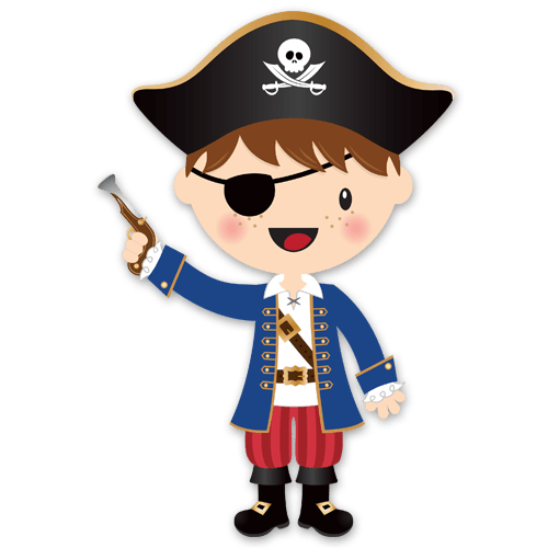 Stickers pour enfants: Le petit pistolet de pirate