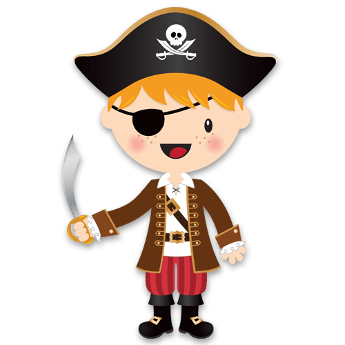 Stickers pour enfants: Le petit pirate sabre