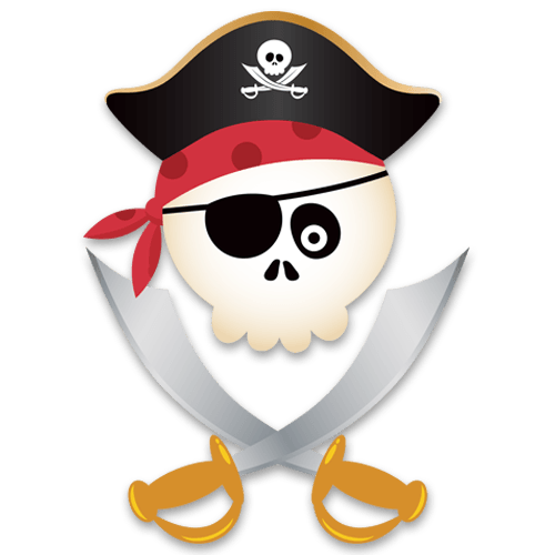 Stickers pour enfants: Le crâne de pirate pour enfants