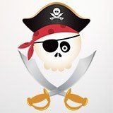 Stickers pour enfants: Le crâne de pirate pour enfants 3