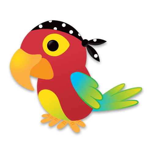 Stickers pour enfants: Perroquet pirate