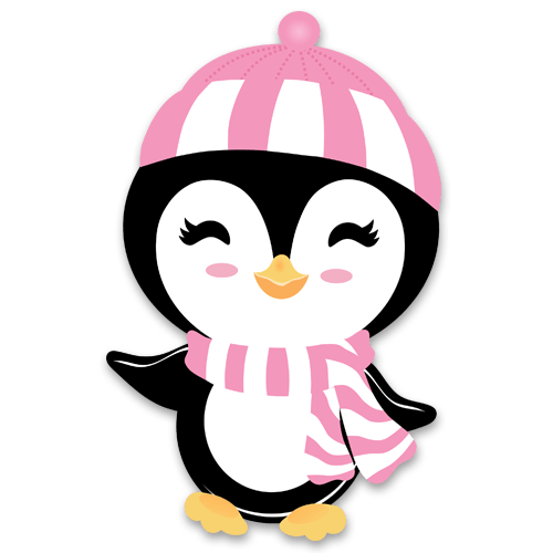 Stickers pour enfants: Penguin chapeau de plage