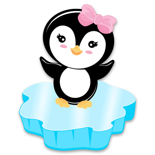 Stickers pour enfants: Penguin glace