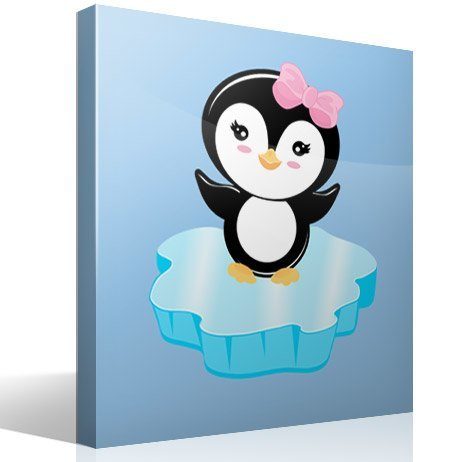 Stickers pour enfants: Pingouin sur glace