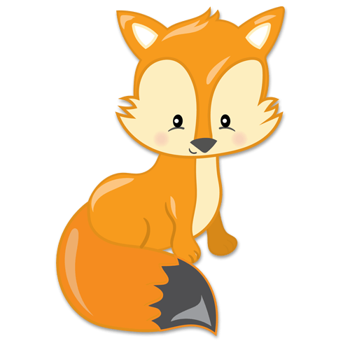 Stickers pour enfants: forêt renard