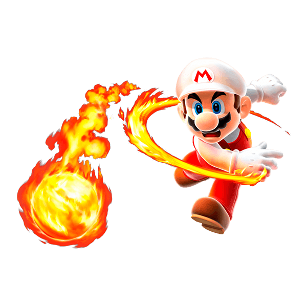 Stickers pour enfants: Mario Bros Boule de Feu