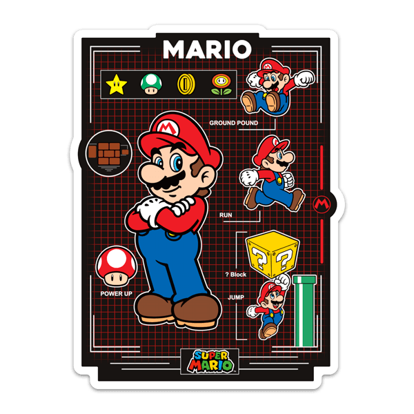 Autocollants: Mario Bros Instructions