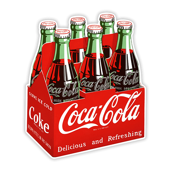 Autocollants: Pack de 6 Coca Colas