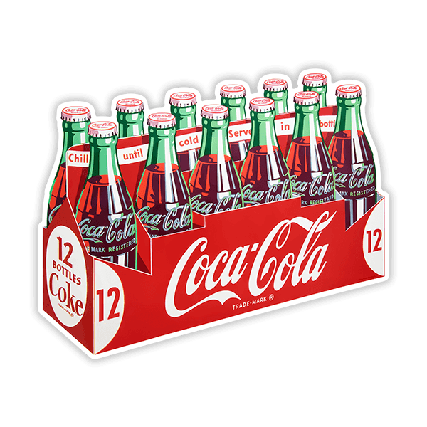 Autocollants: Pack de 12 Coca Colas