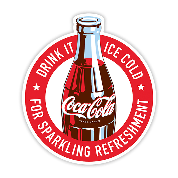 Autocollants: Coca Cola Drink It Ice Cold