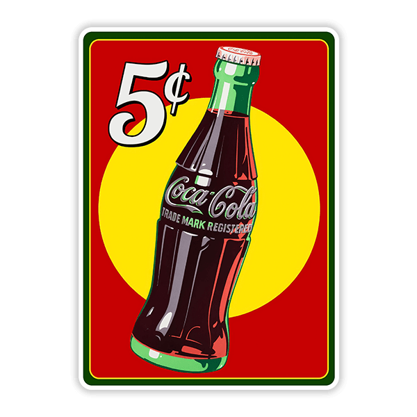 Autocollants: Coca Cola 5 Cents