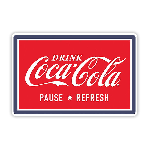 Autocollants: Coca Cola Pause & Refresh