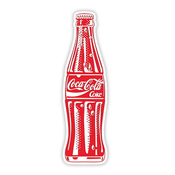 Autocollants: Bouteille de Rafraîchissement Coca Cola