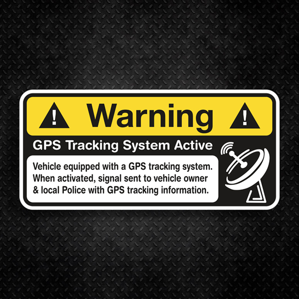 Autocollants: Warning GPS