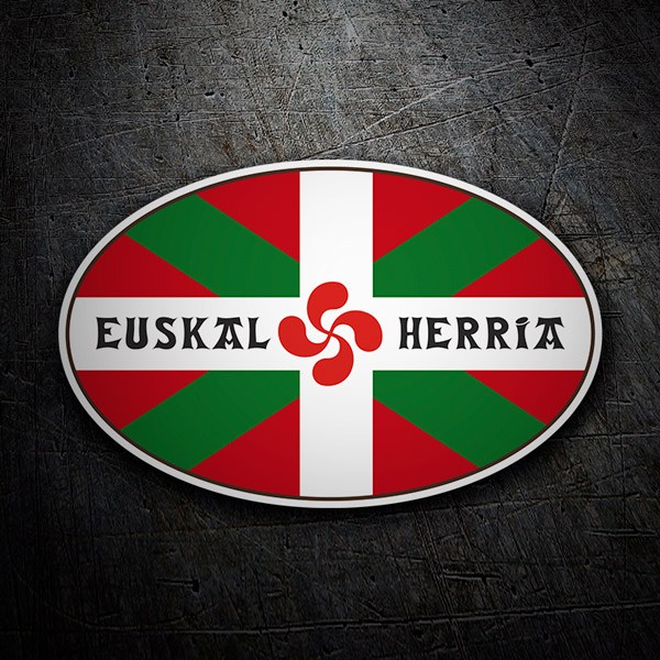 Autocollant Pare-chocs Drapeau Pays Basque Euskadi - Vinyle Imperméable 100mm (1+2 Bonus)