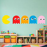 Stickers muraux: Pac-Man et 4 Fantômes 13