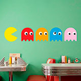 Stickers muraux: Pac-Man et 4 Fantômes 21