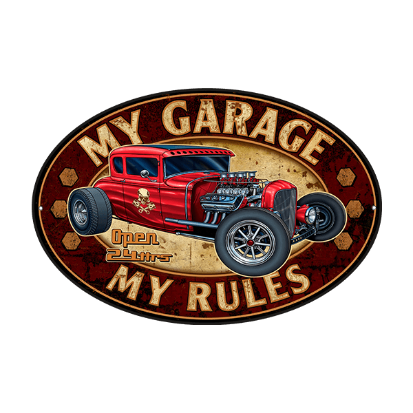 Stickers muraux: My Garage my Rules II