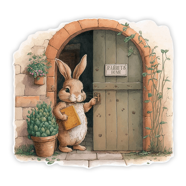 Stickers pour enfants: La maison du lapin