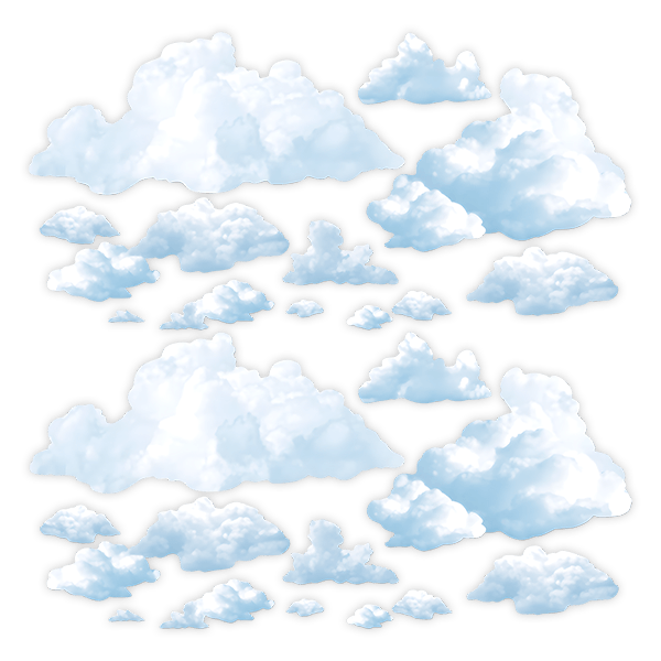 Stickers pour enfants: Nuages en peluche