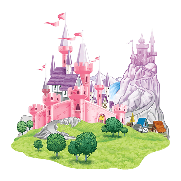 Stickers pour enfants: Château rose