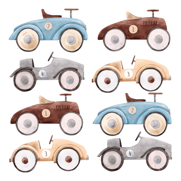 Stickers pour enfants: Voitures anciennes jouets