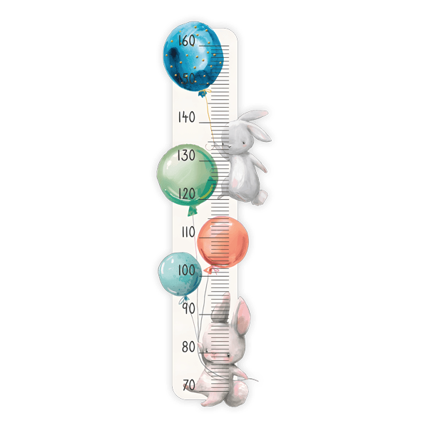 Stickers pour enfants: Jauge de lapins et de ballons