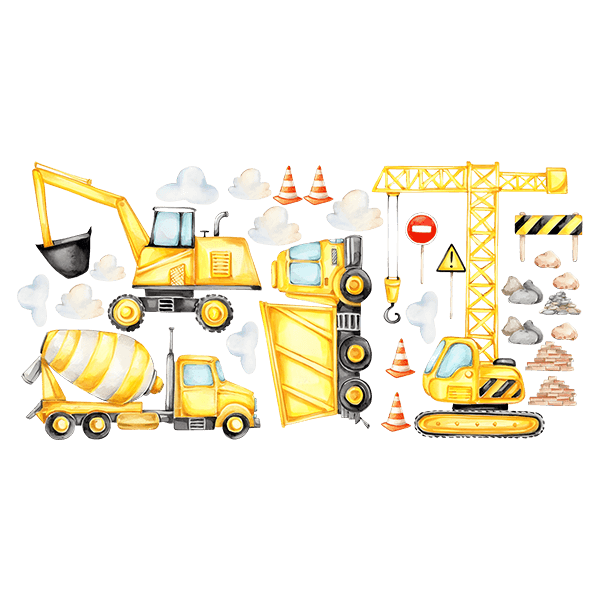 Stickers pour enfants: Machines de construction