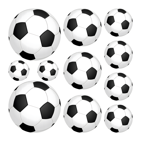 Stickers muraux: Kit 11X ballons de football