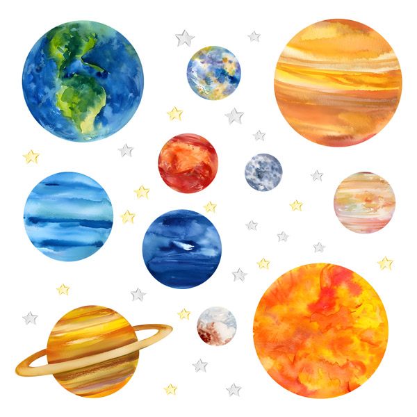 Stickers pour enfants: Planètes et étoiles