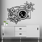 Stickers muraux: Appareil photo avec fleurs 2 2
