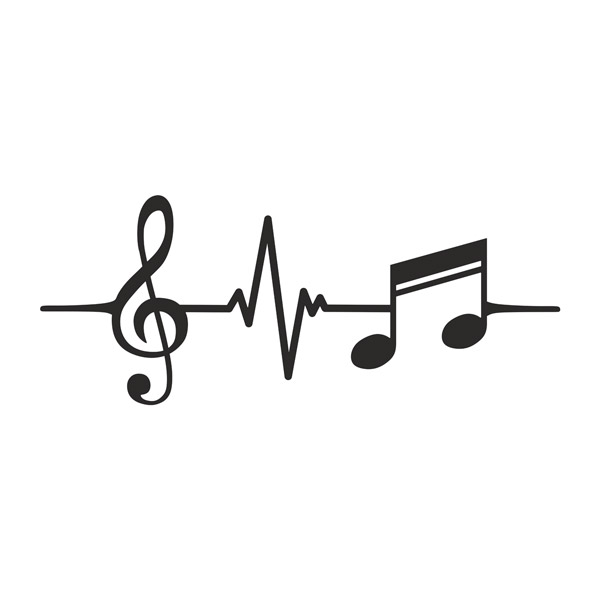 Stickers muraux: Cardiogramme Musical II