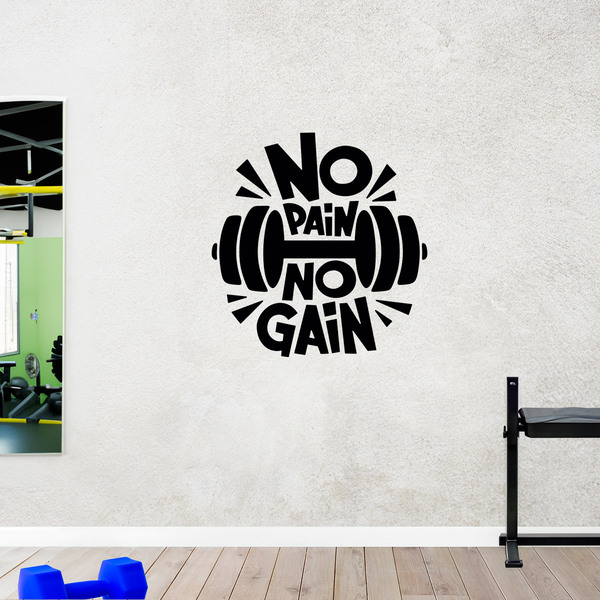 Stickers muraux: No pain no gain