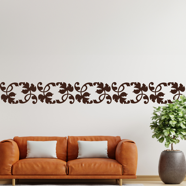 Stickers muraux: Frise murale feuilles de vigne
