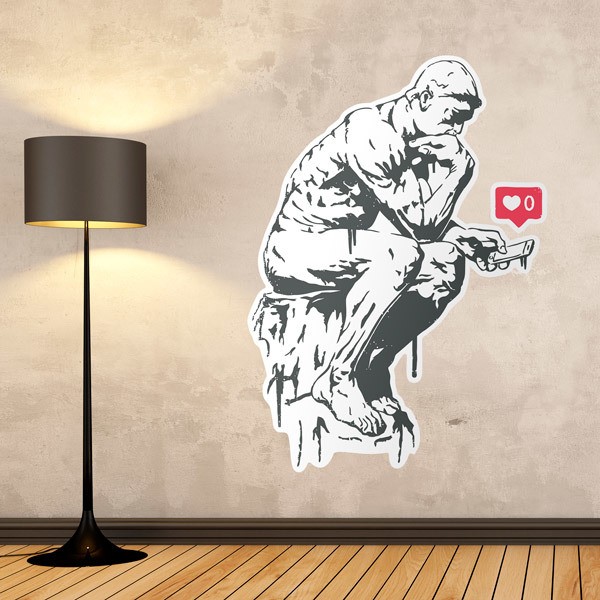 Stickers muraux: Banksy, Le Penseur Social