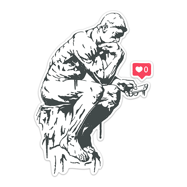 Stickers muraux: Banksy, Le Penseur Social