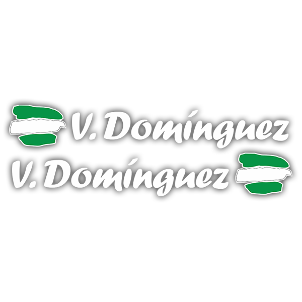 Autocollants: 2 Drapeaux Andalousie + Nom calligraphique blanc