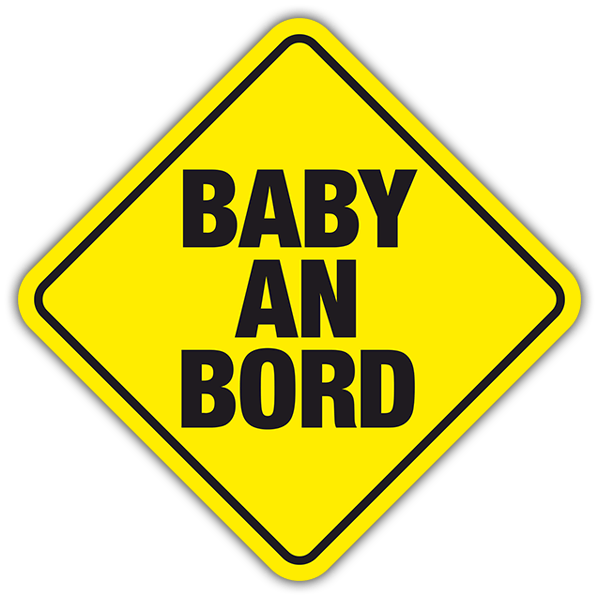 Autocollants: Symbole bébé à bord - allemand