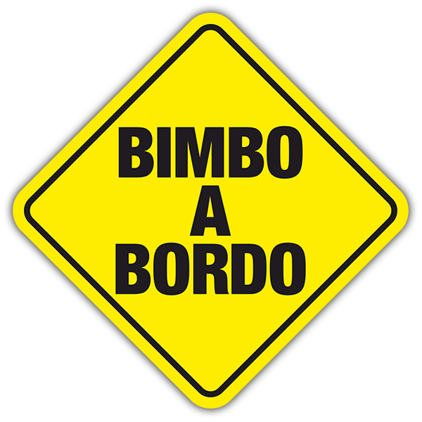 Autocollants: Symbole bébé à bord - Italien
