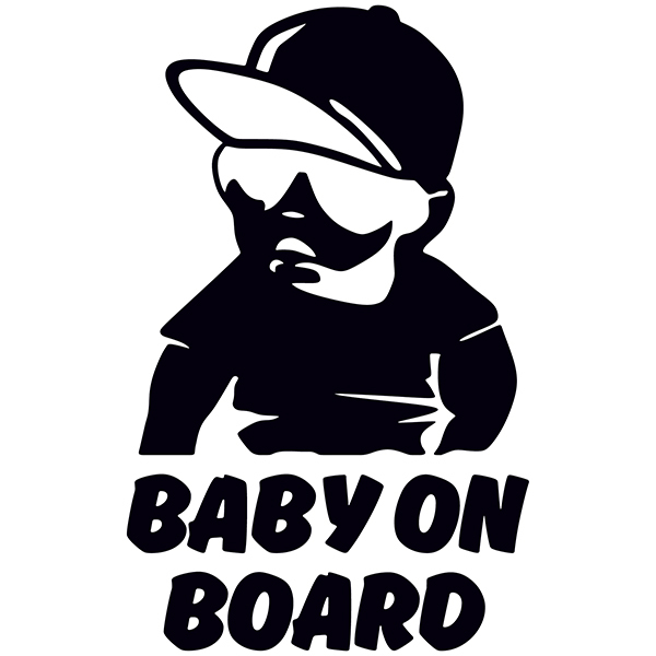 Autocollants: Bébé à bord cool - anglais
