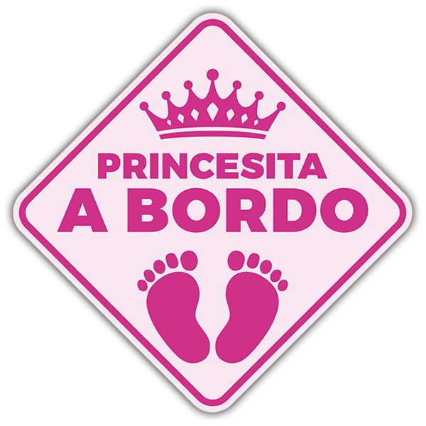 Autocollants: Petite princesse à bord - espagnol
