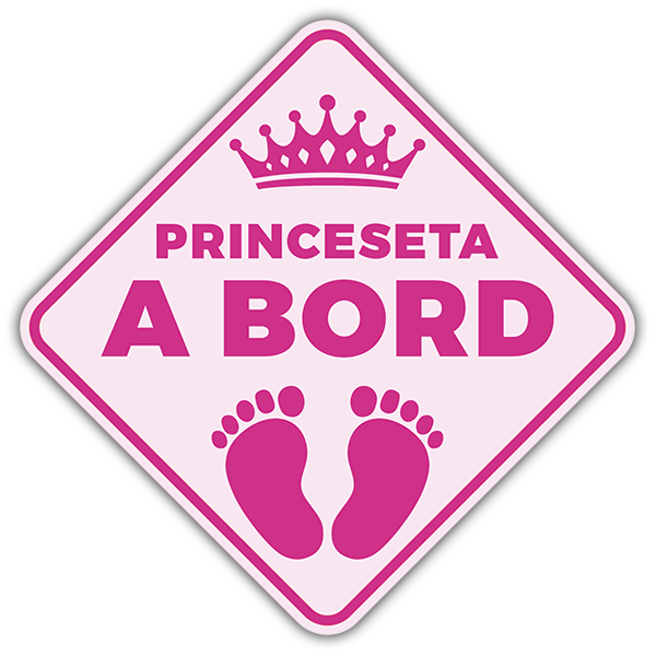 Autocollants: Petite princesse à bord - catalan