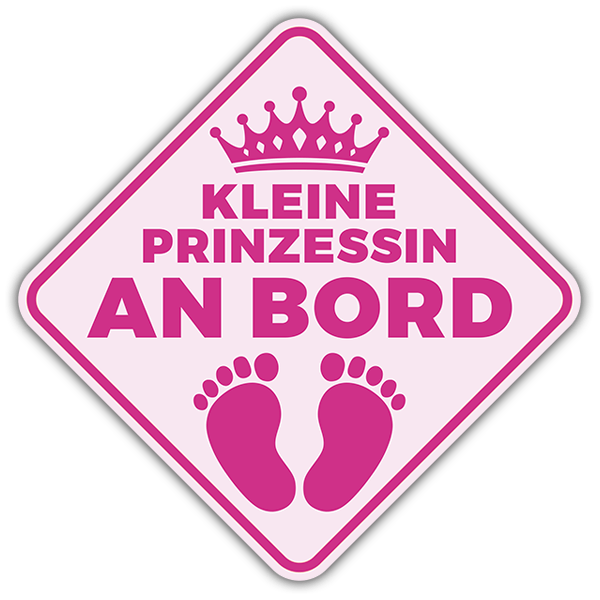 Autocollants: Petite princesse à bord allemand