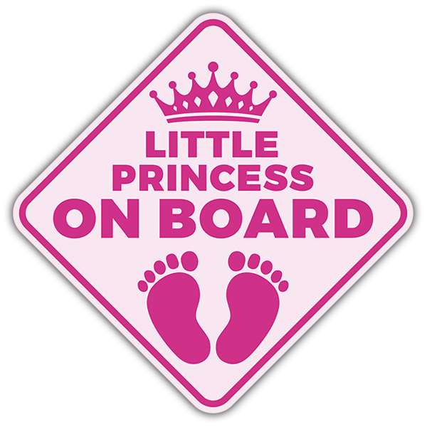 Autocollants: Petite princesse à bord - anglais